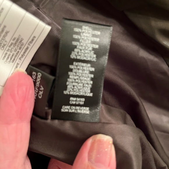 Kenneth Cole Military Green Hooded Zip Up Jacket with Faux Fur Lined Hood Sz M - Picture 13 of 15